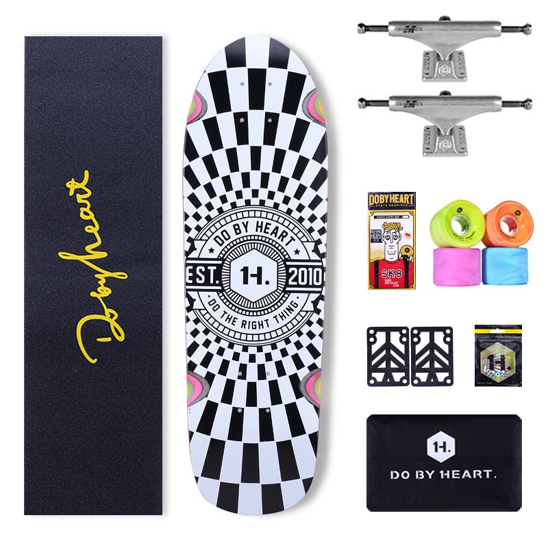 F1 FISHBOARD - BLACK AND WHITE FLAG (COLOUR BRUSH WHEEL)